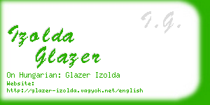 izolda glazer business card
